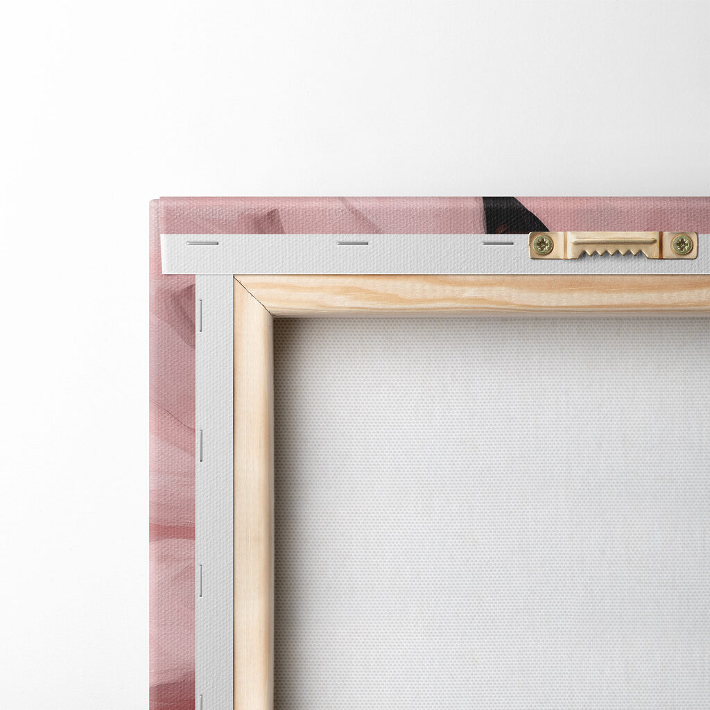 Katze auf rosa Decke — Rückseite