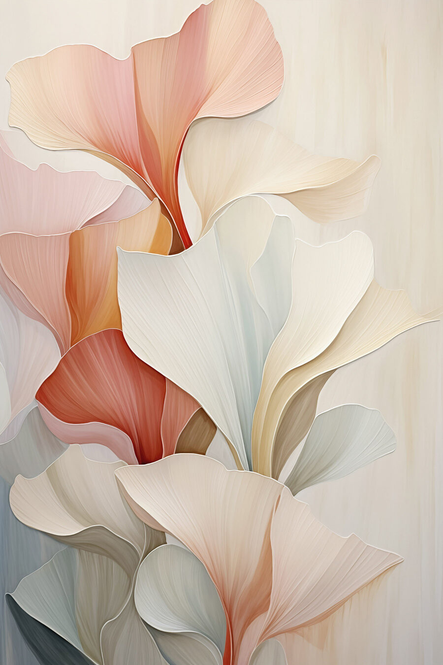 Rosa und cremeweiße Kelche — ganzes Design