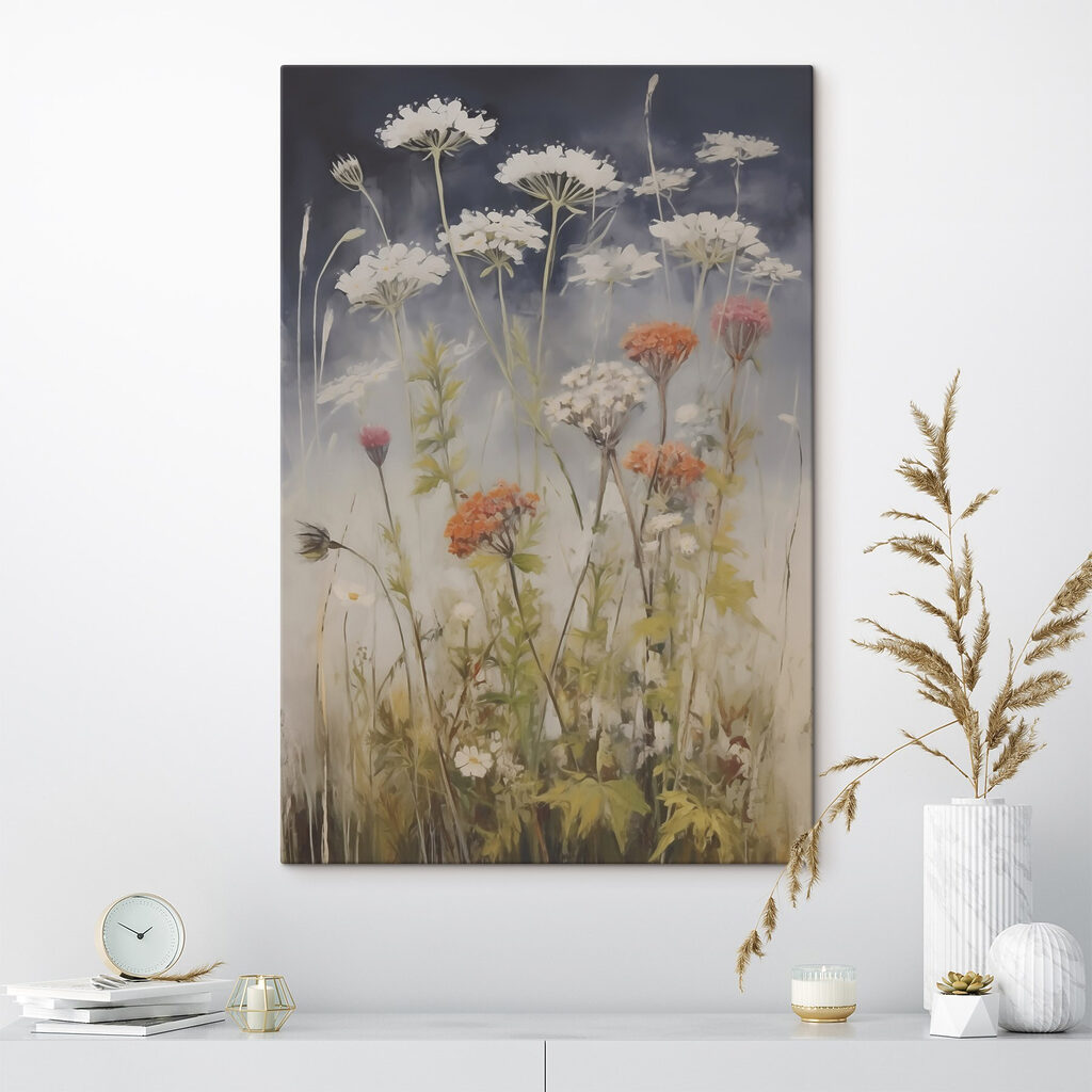 Weiße Doldenblüten über Gräsern — Interieur 1