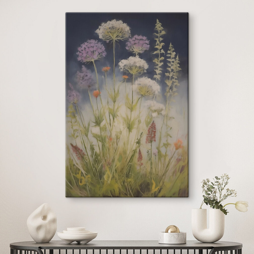 Lila Flaum zwischen Wildblumen — Interieur 2