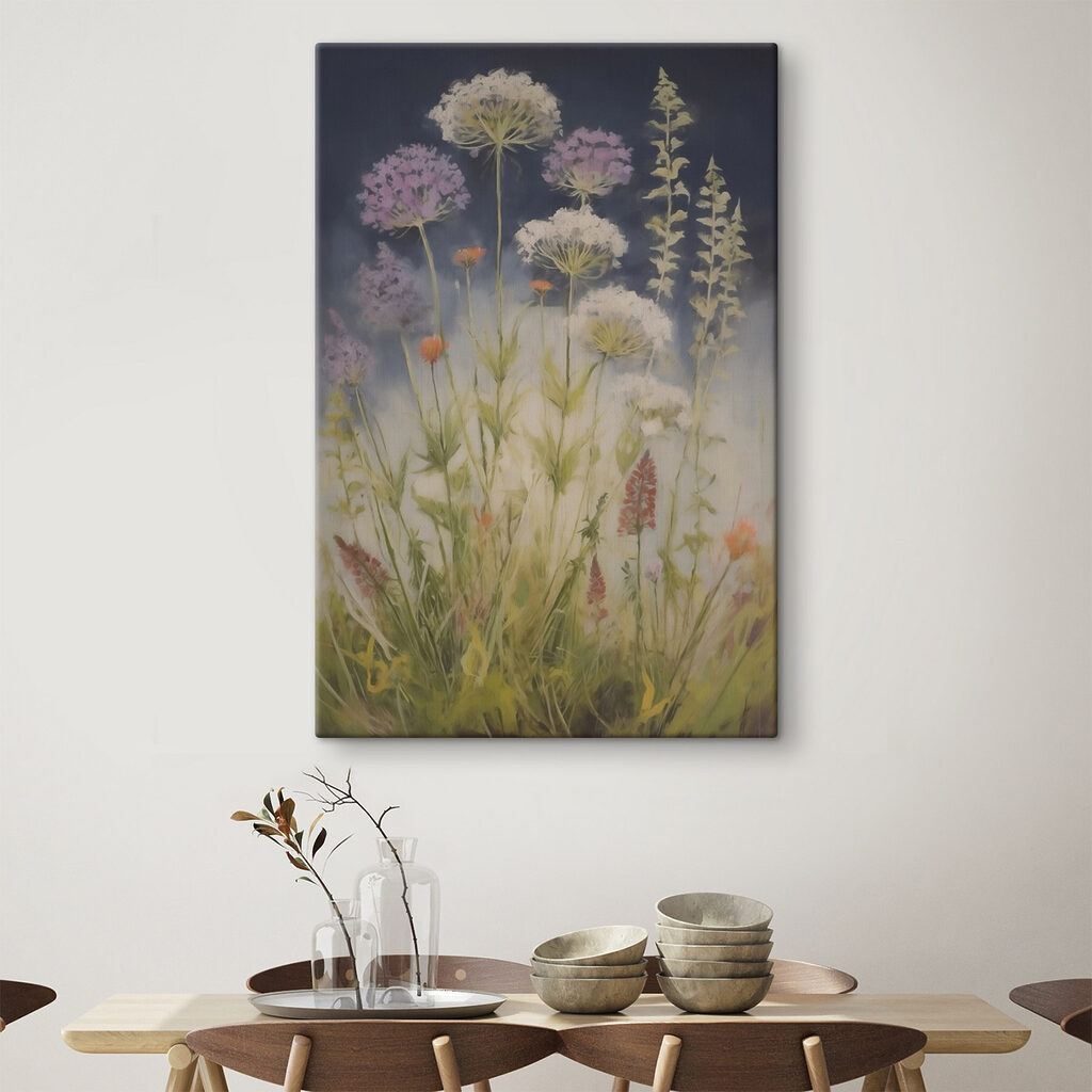 Lila Flaum zwischen Wildblumen — Interieur 1