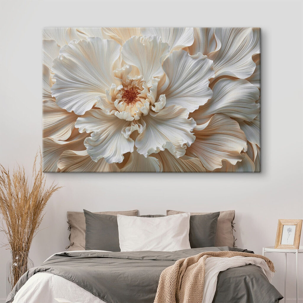 Weiße Blüte mit Wellenrand — Interieur 2