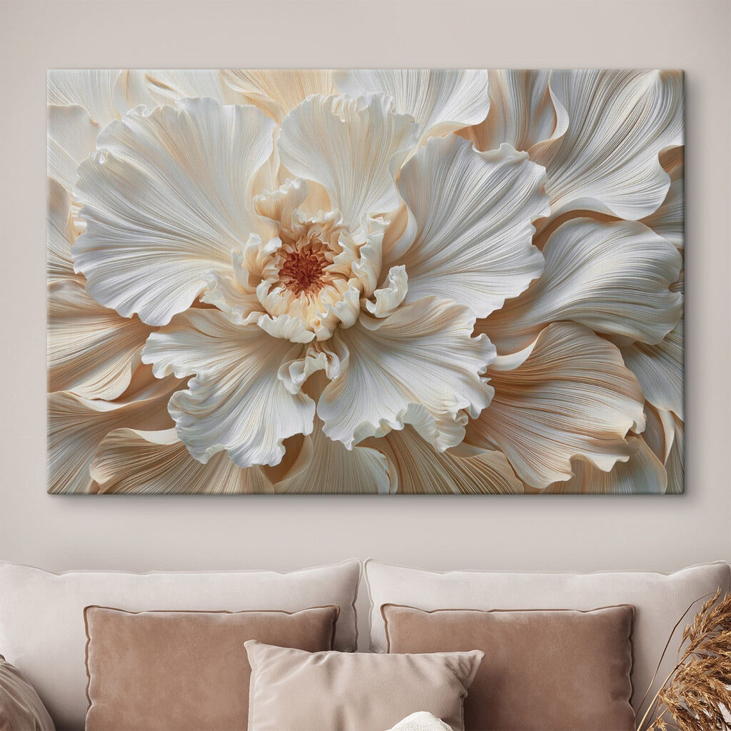 Weiße Blüte mit Wellenrand — Interieur 3