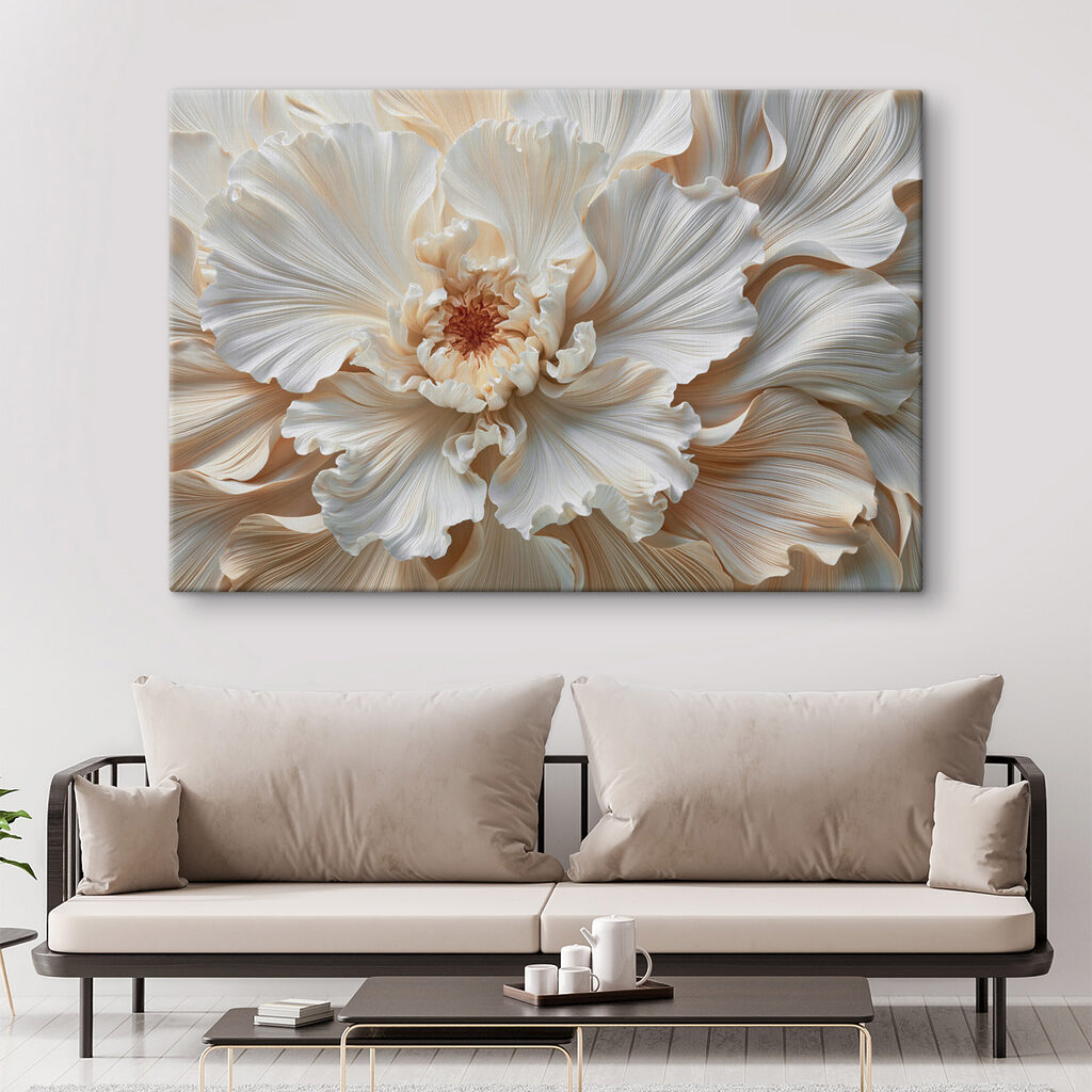 Weiße Blüte mit Wellenrand — Interieur 1