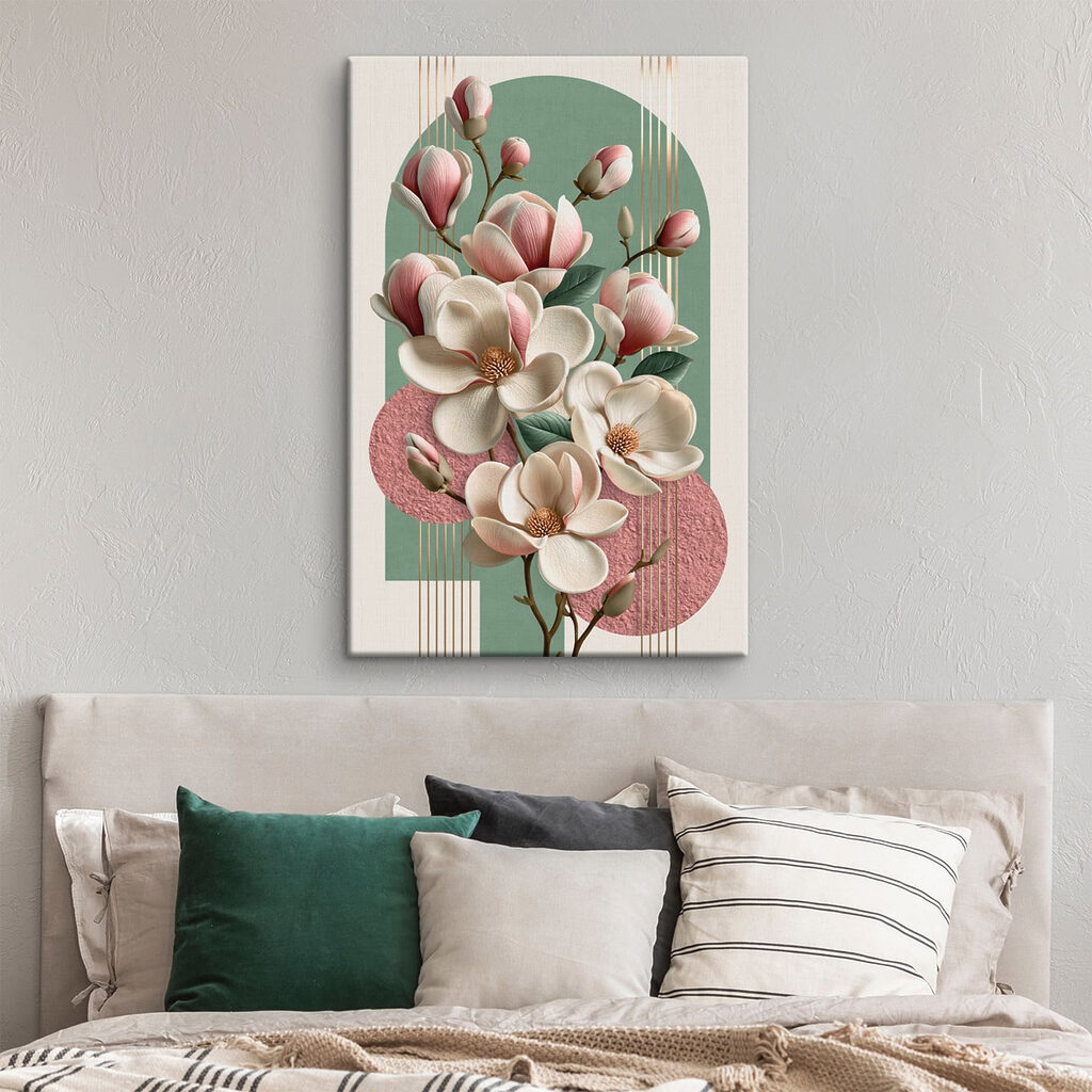 Magnolie vor rosa Kreisen — Interieur 2