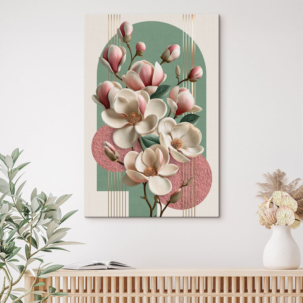 Magnolie vor rosa Kreisen — Interieur 3