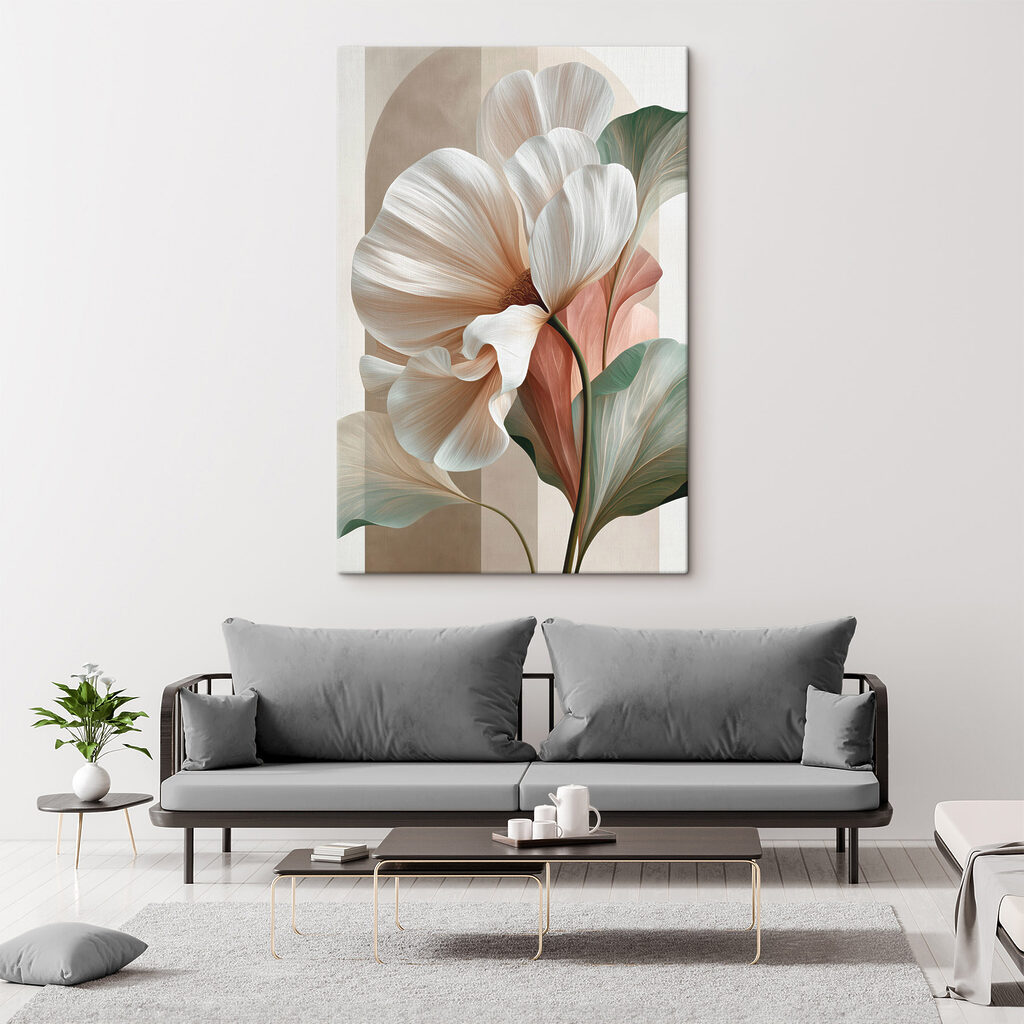 Weißer Kelch mit Pastellblättern — Interieur 3