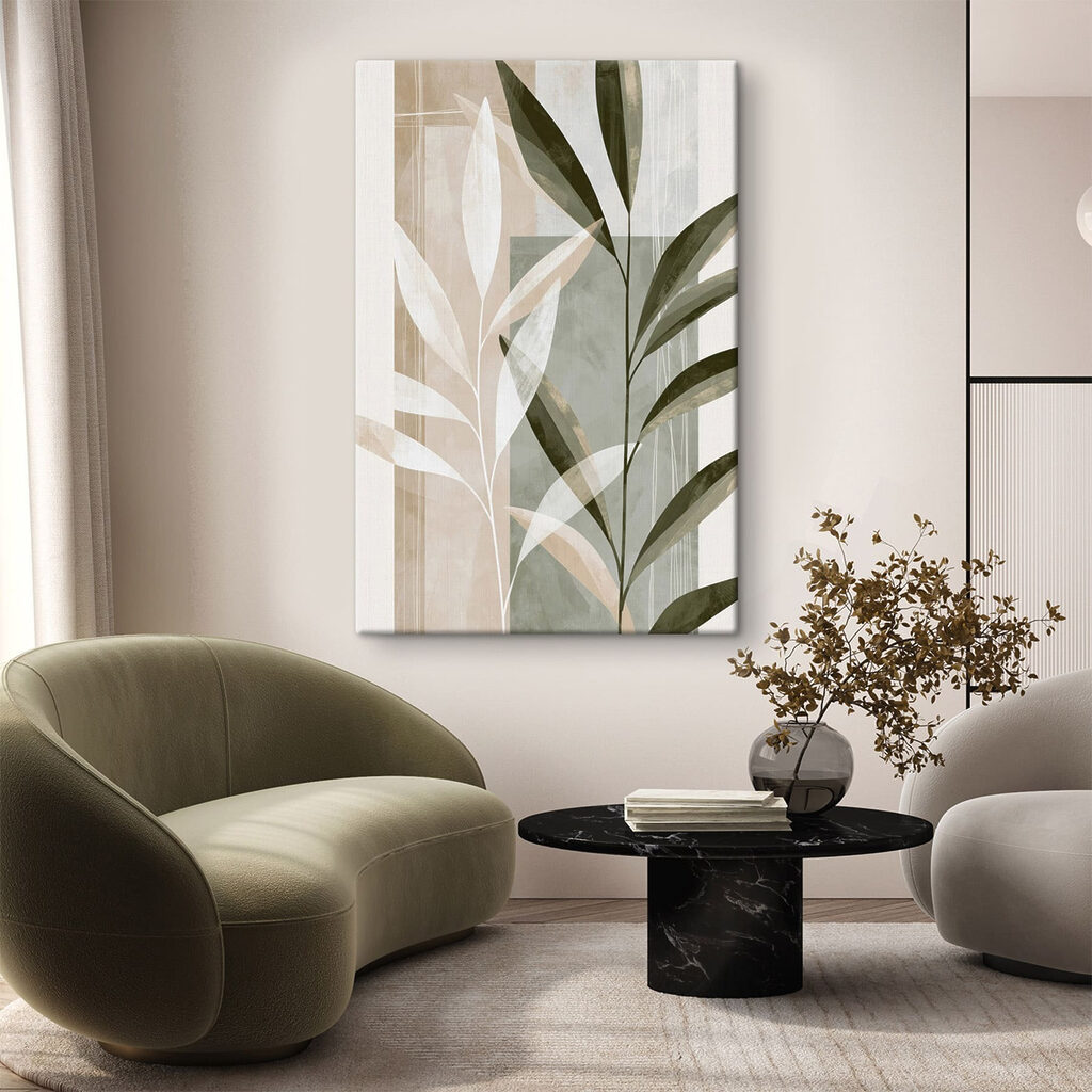 Blätter auf geometrischen Flächen — Interieur 3