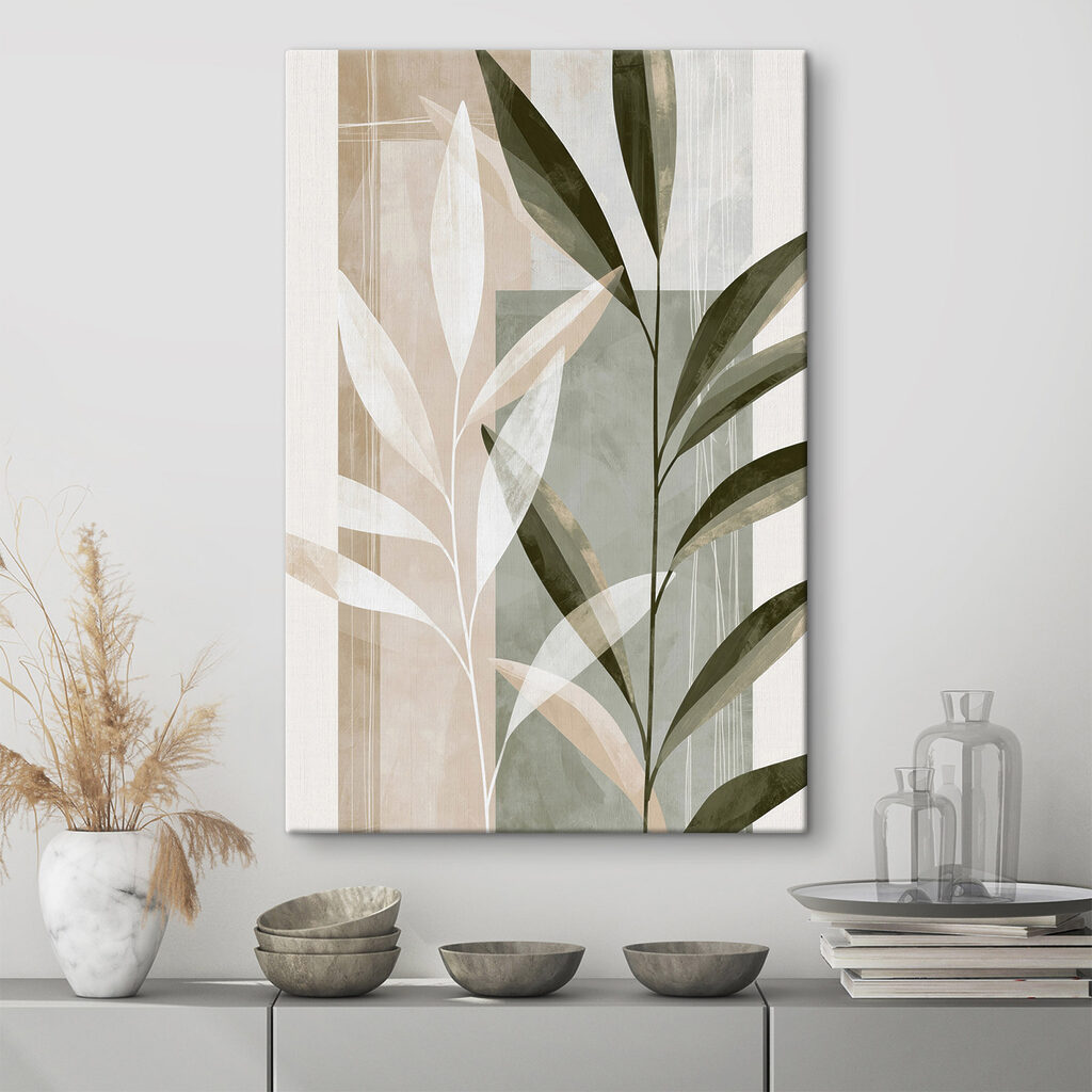 Blätter auf geometrischen Flächen — Interieur 1