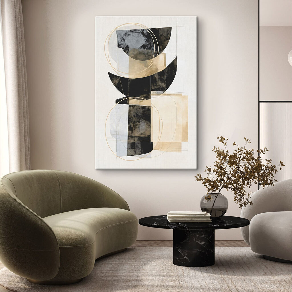 Halbkreise mit Goldlinien — Interieur 1