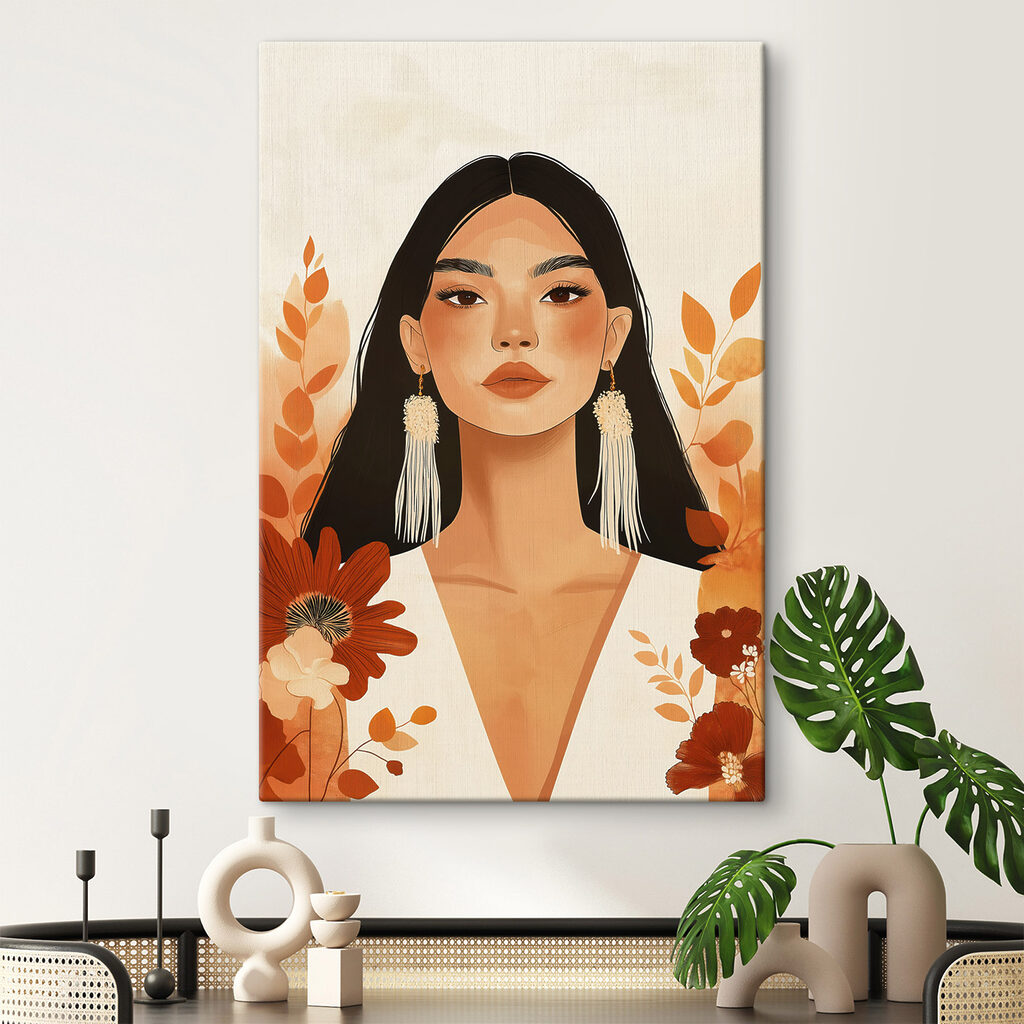 Blumen und lange Ohrringe — Interieur 1