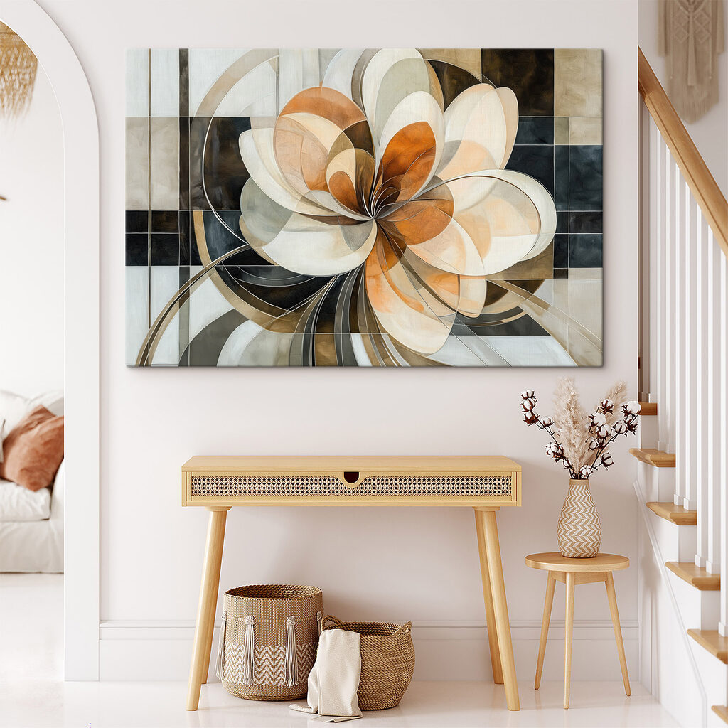 Geometrische Blüte mit Ocker — Interieur 2