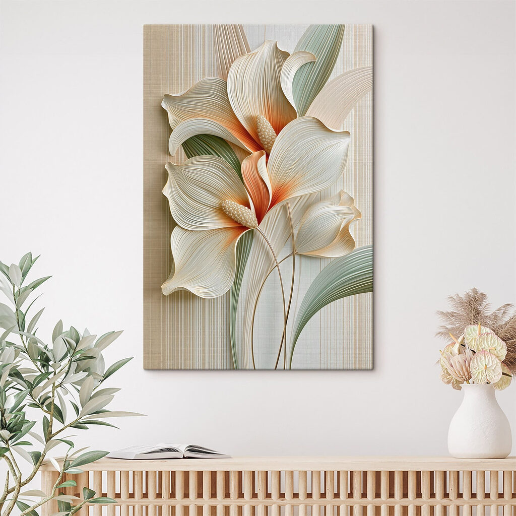 Cremeweiße Kelche mit Grün — Interieur 1