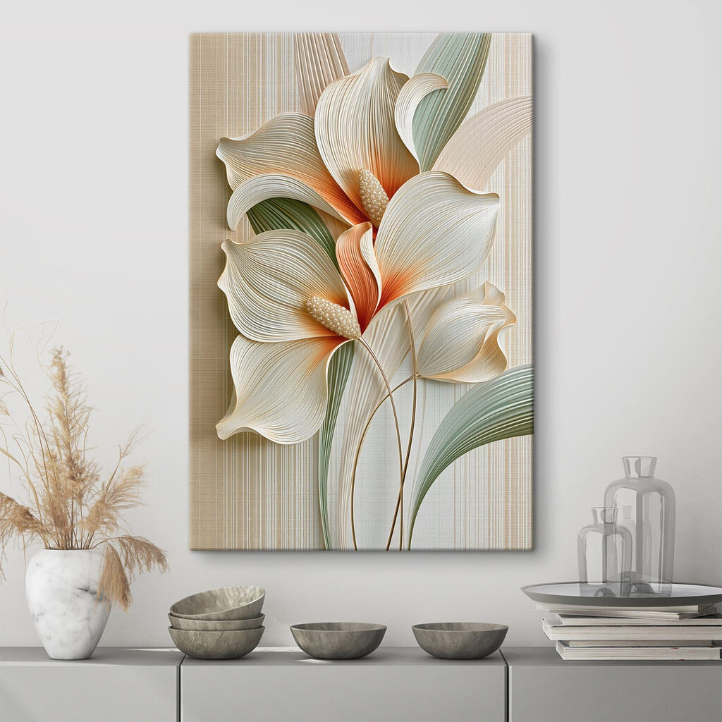 Cremeweiße Kelche mit Grün — Interieur 3