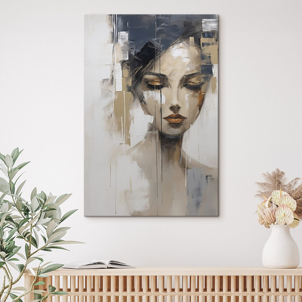 Frauenblick in Goldgrau — Interieur 1