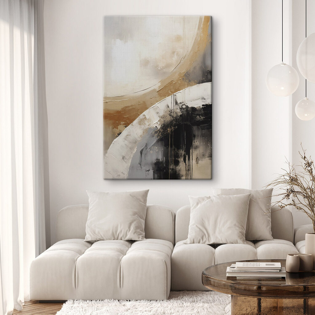 Breiter Goldbogen über Schwarz — Interieur 2