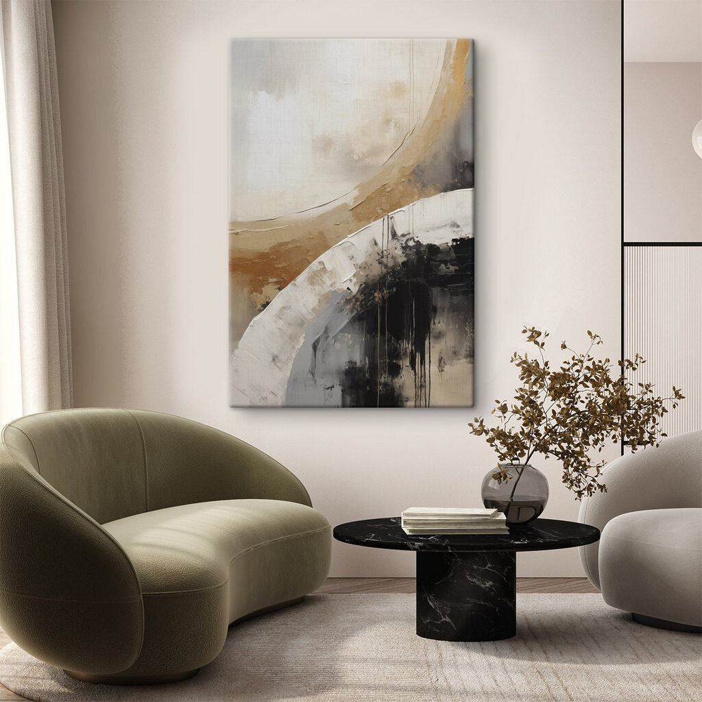 Breiter Goldbogen über Schwarz — Interieur 1