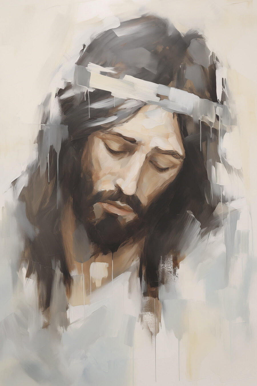 Jesus in verwitterten Farbtönen — ganzes Design