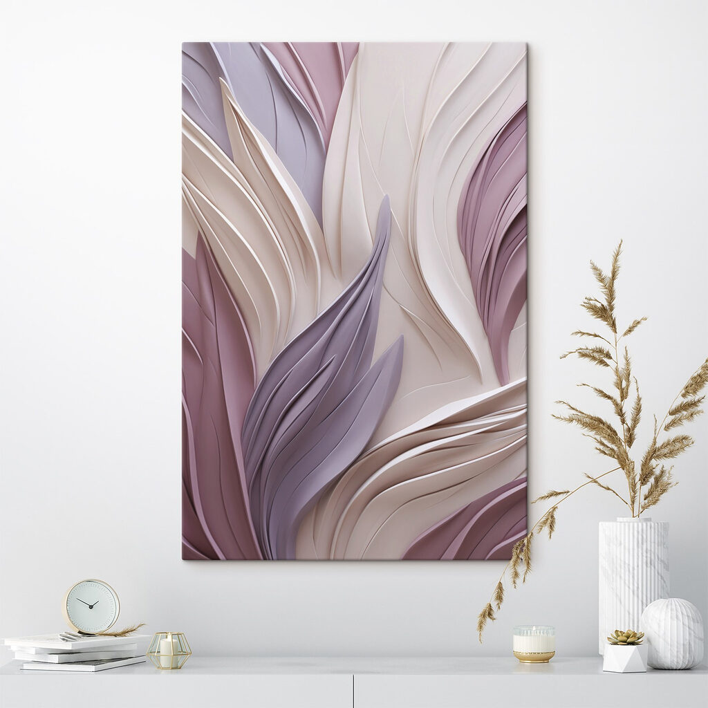 Lila Blätter in Wellen — Interieur 1