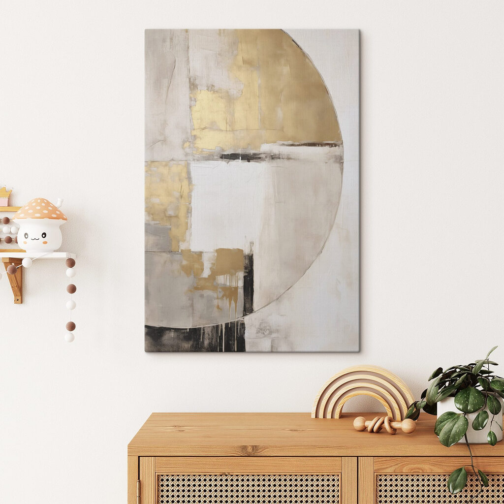 Halbkreis mit Goldflächen — Interieur 1