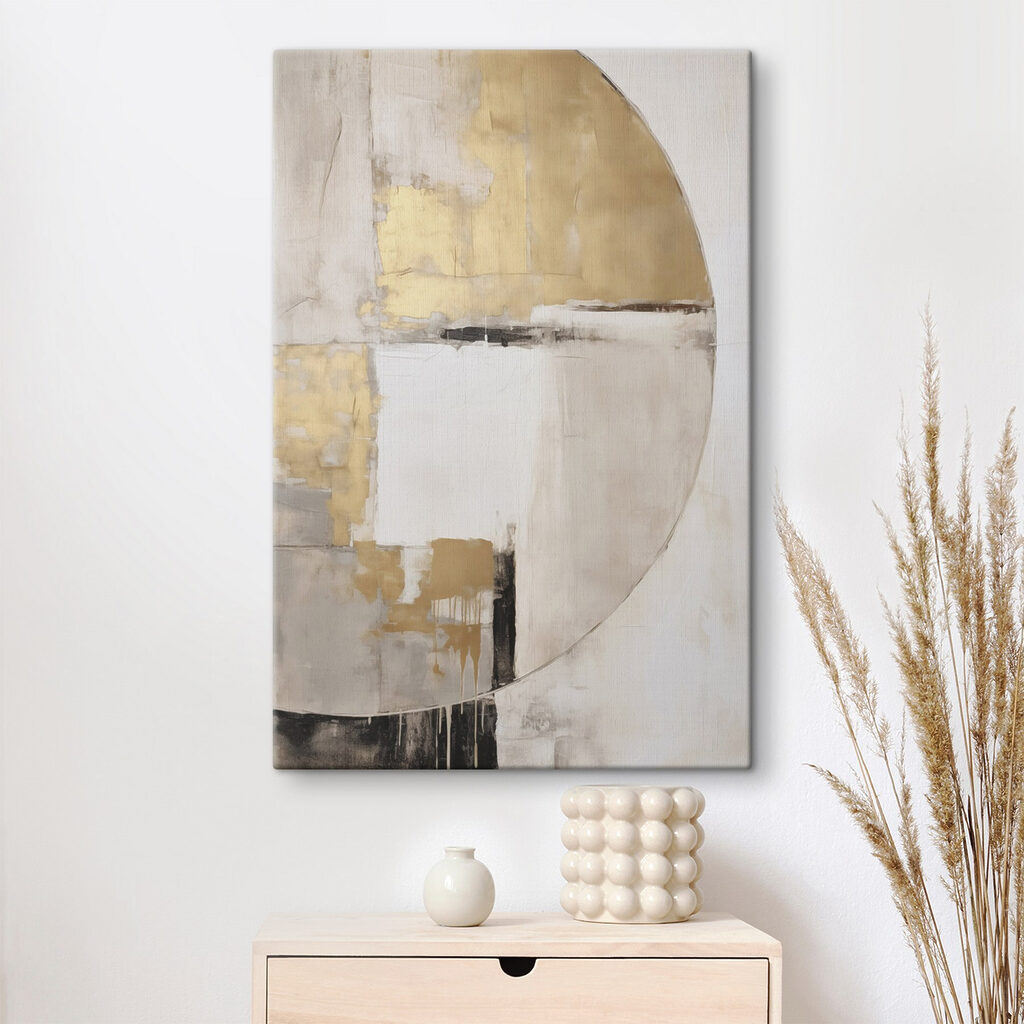 Halbkreis mit Goldflächen — Interieur 2