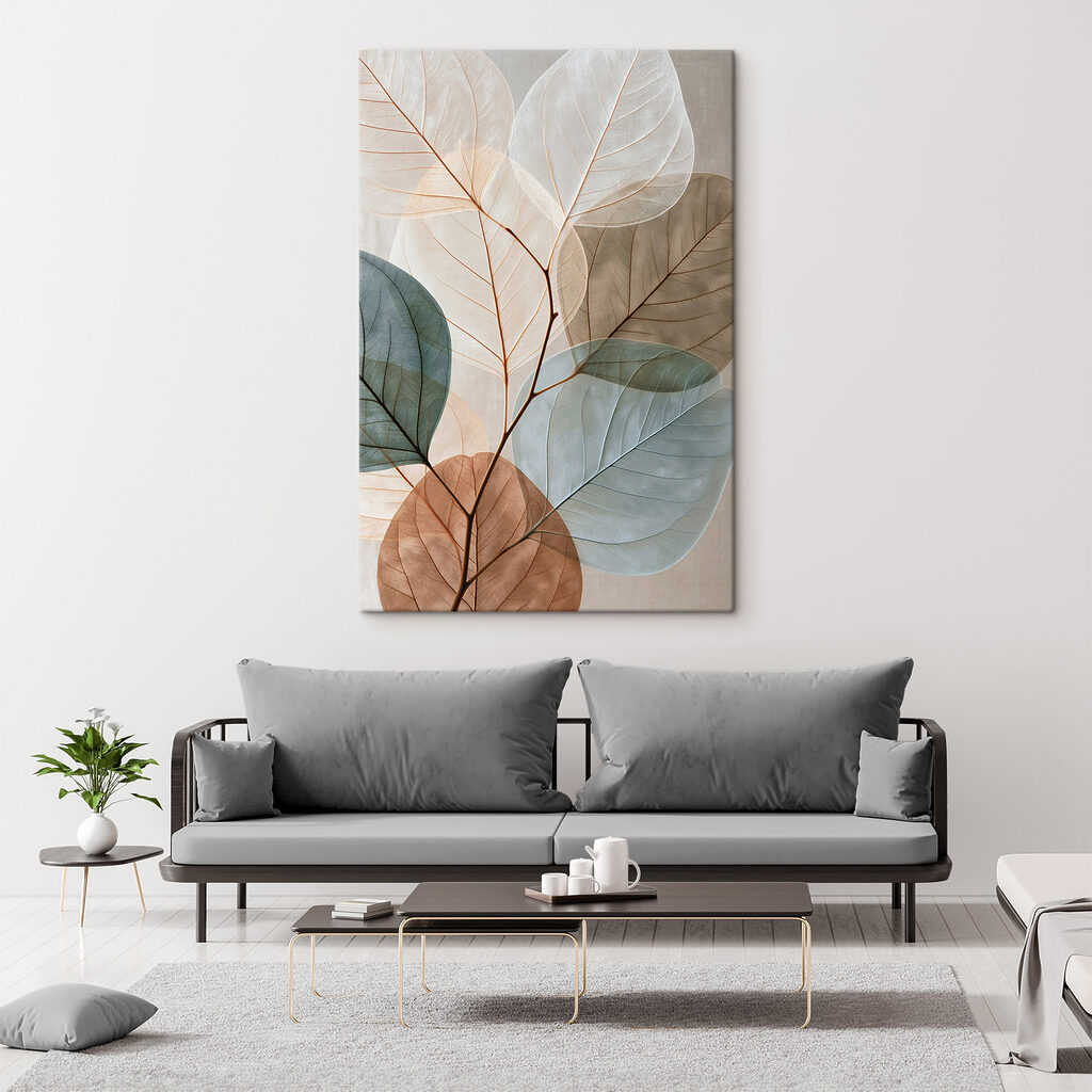 Blattskelette in sanften Farben — Interieur 3