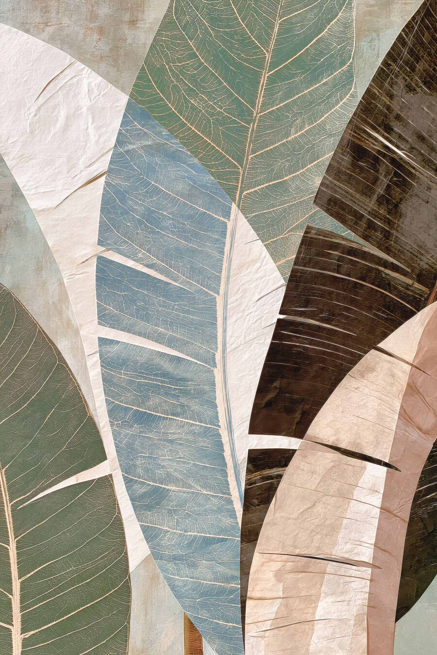 Helle Adern auf Dunkelgrün — ganzes Design