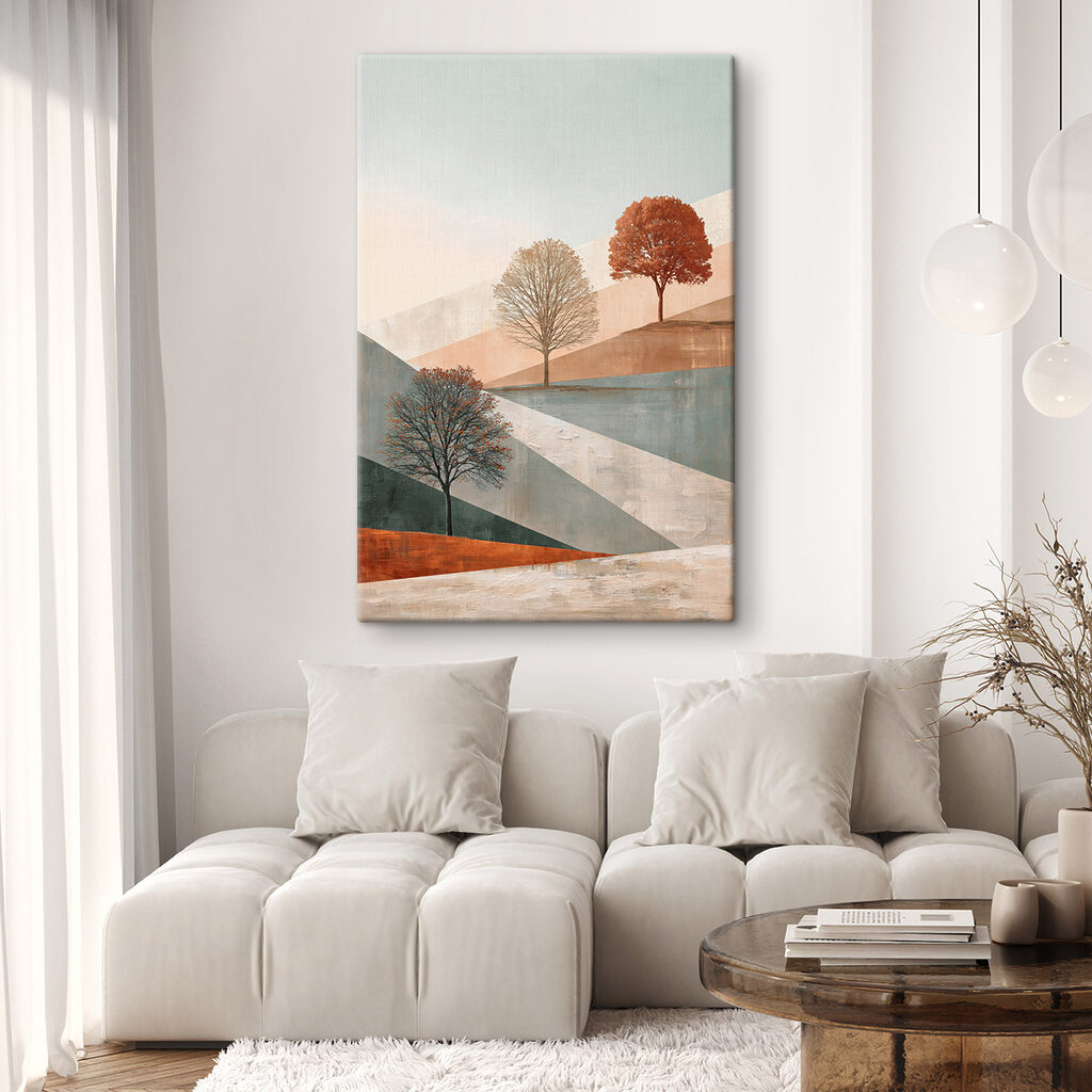 Drei Bäume zwischen Farbfeldern — Interieur 2