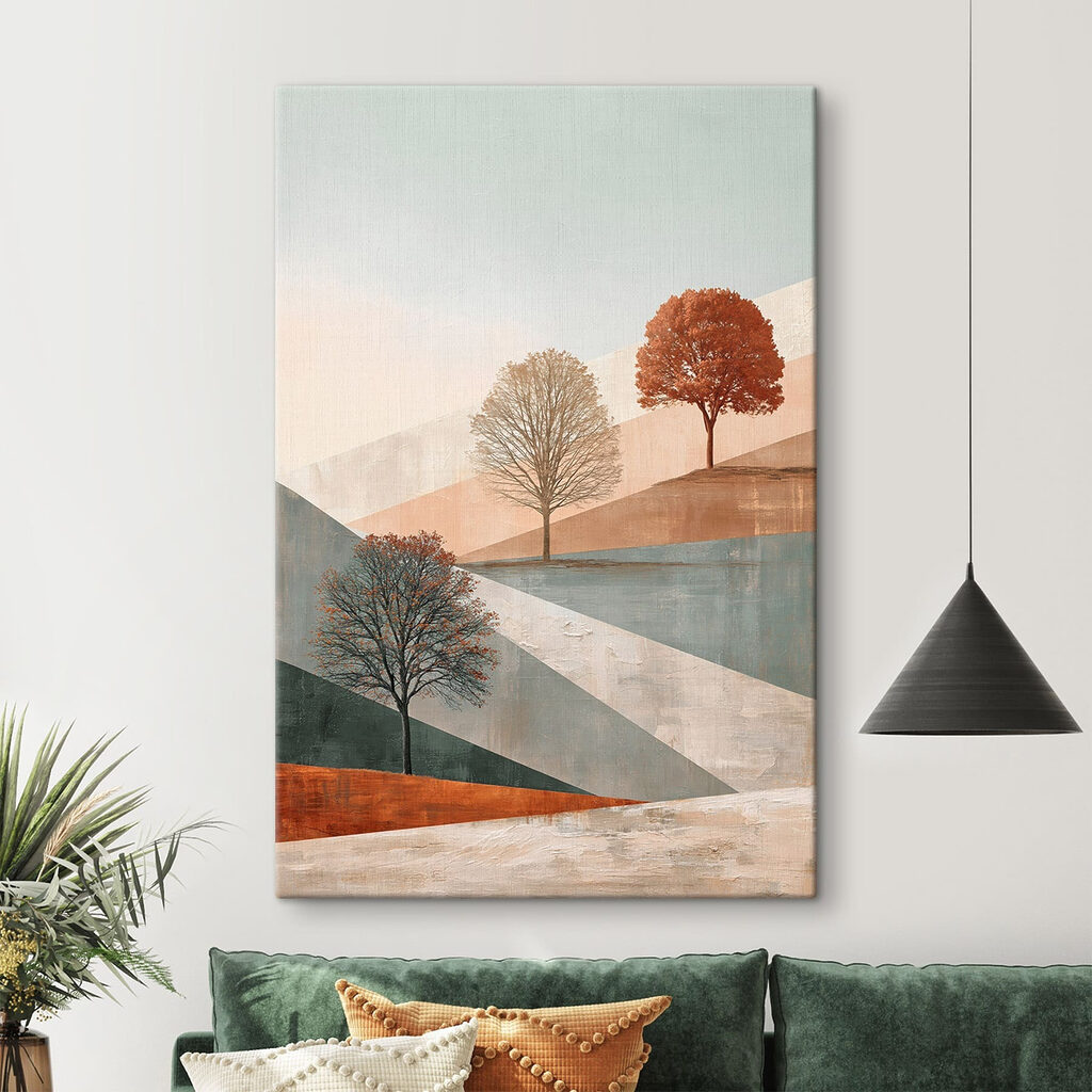 Drei Bäume zwischen Farbfeldern — Interieur 3