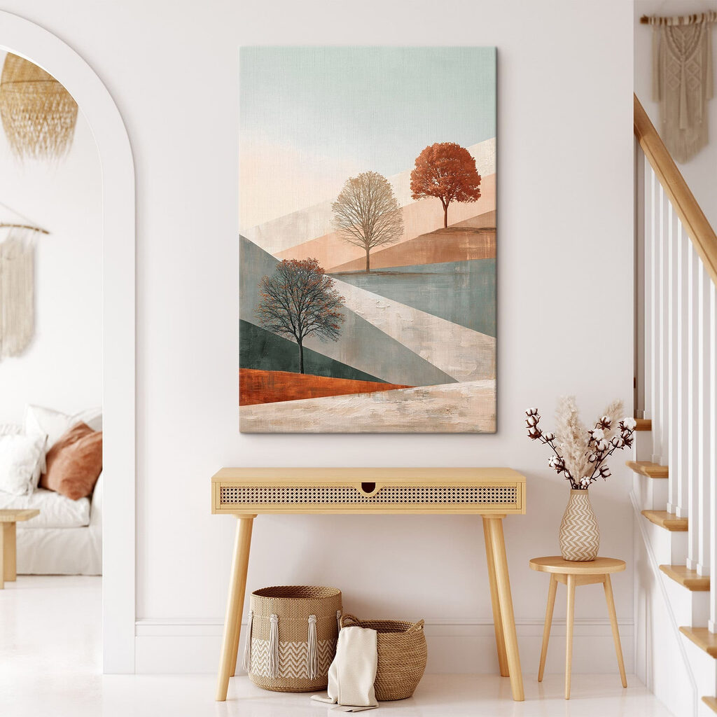 Drei Bäume zwischen Farbfeldern — Interieur 1