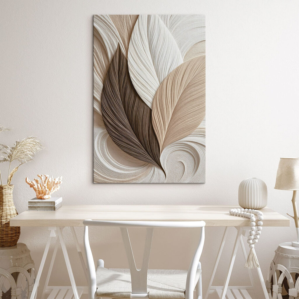 Lange Blattrippen in Sandtönen — Interieur 3