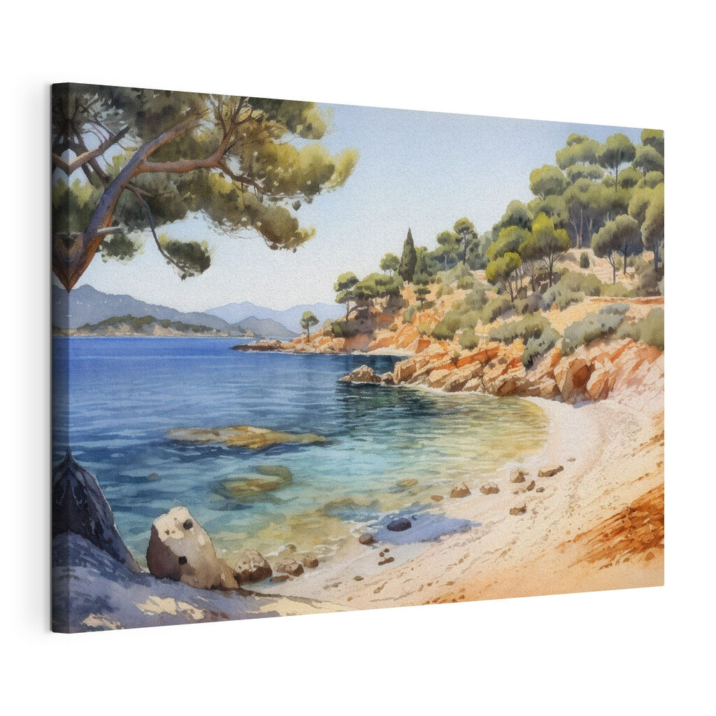 Stille Bucht, gespannte Leinwand mit umlaufender Kante