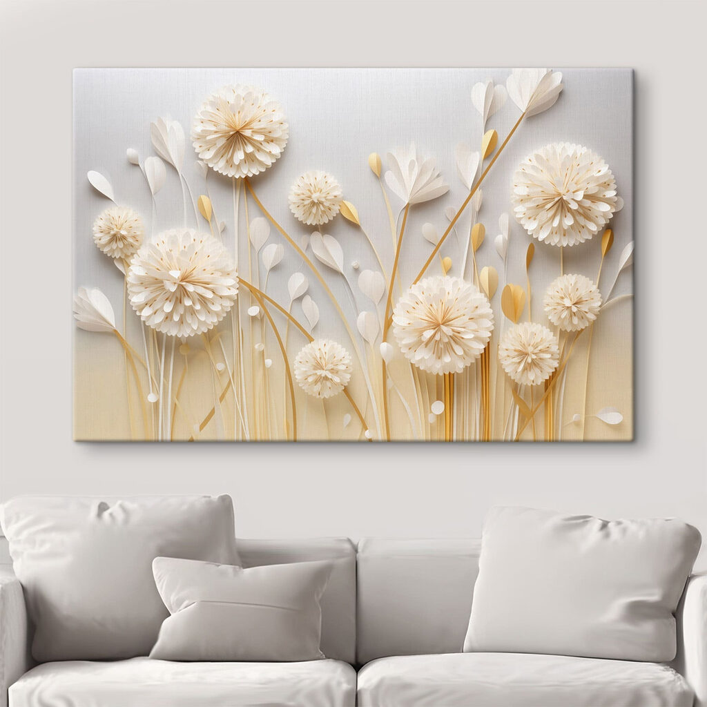 Weiße Dolden mit Gold — Interieur 1