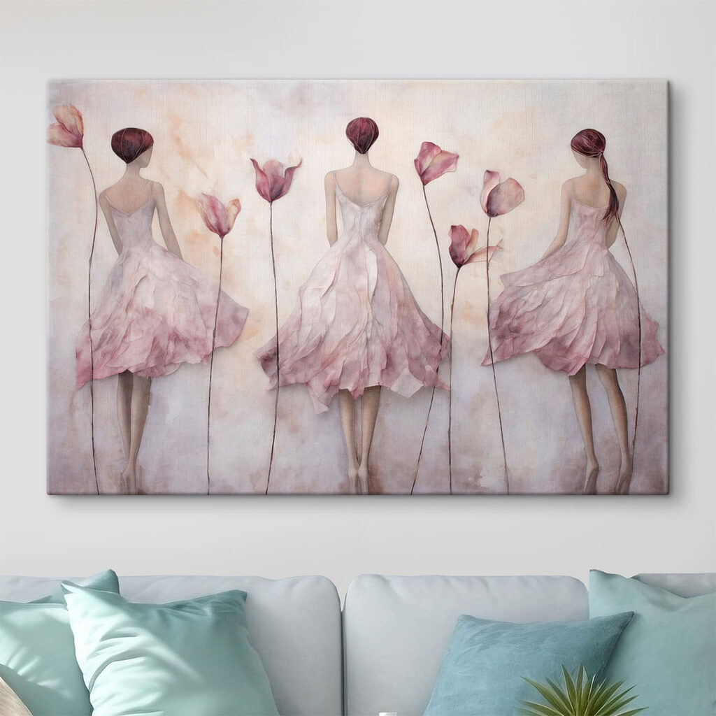 Drei Frauen zwischen Tulpen — Interieur 3