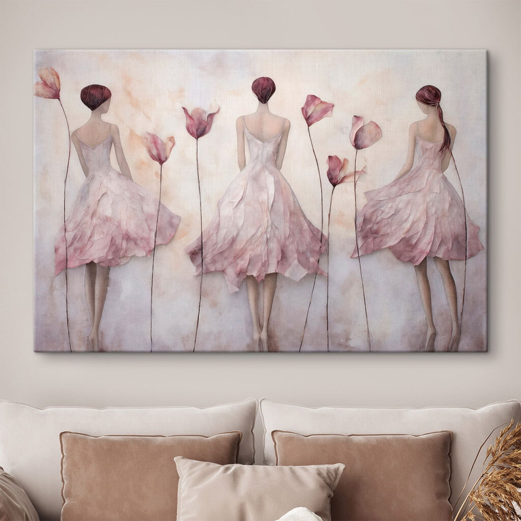 Drei Frauen zwischen Tulpen — Interieur 1