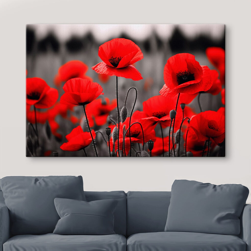 Mohnblumen vor grauer Ferne — Interieur 3