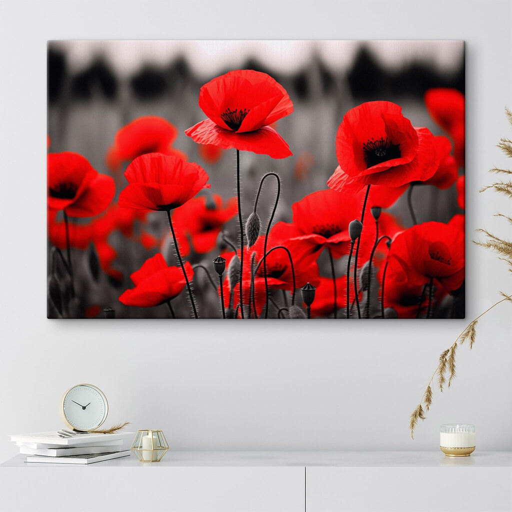 Mohnblumen vor grauer Ferne — Interieur 1