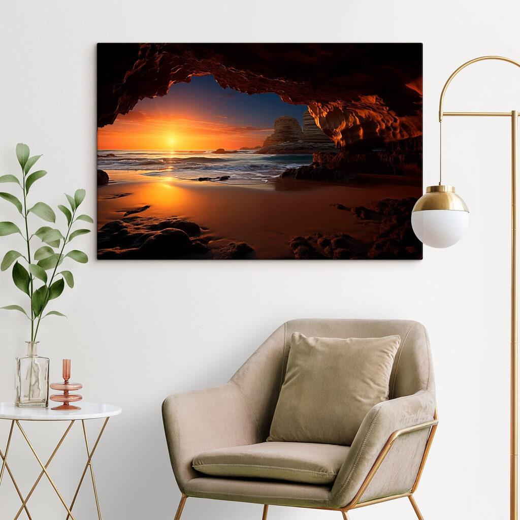 Sonnenuntergang aus der Höhle — Interieur 3