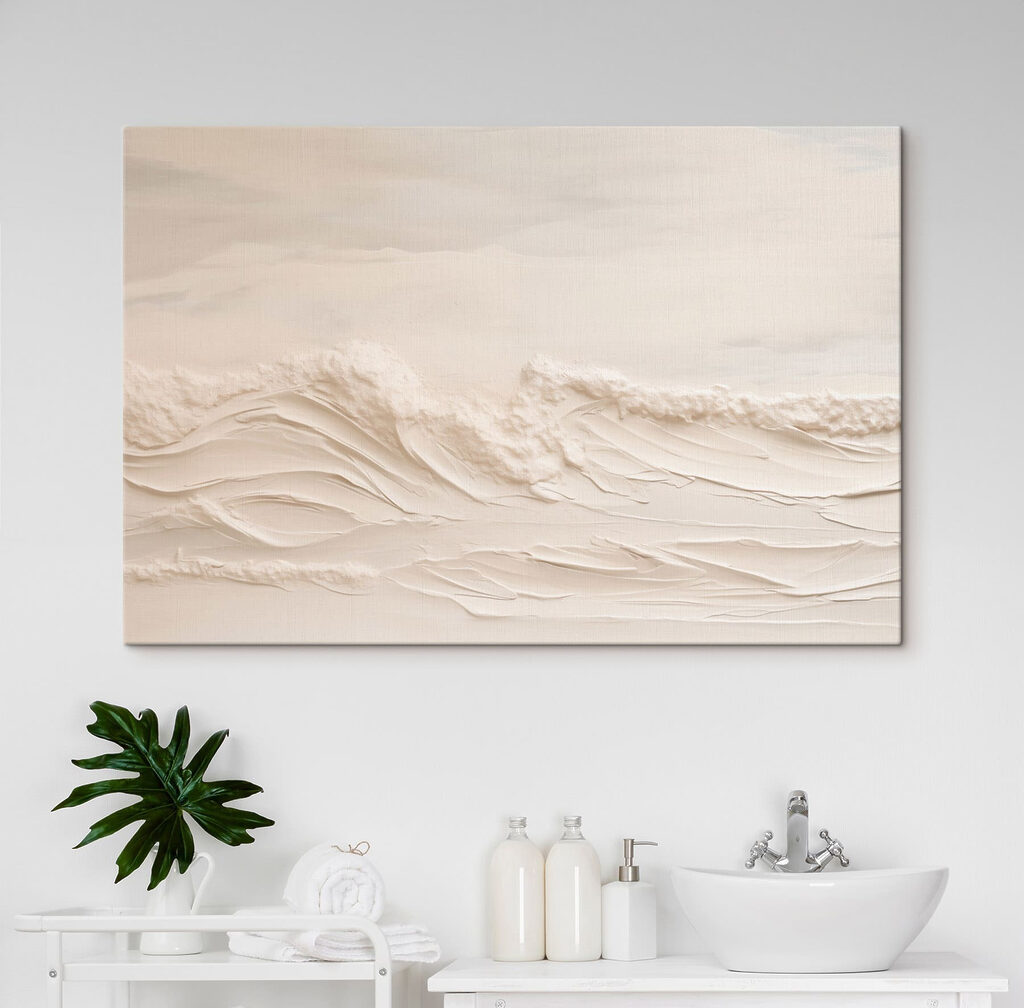 Weiße Wellen in Schichten — Interieur 3