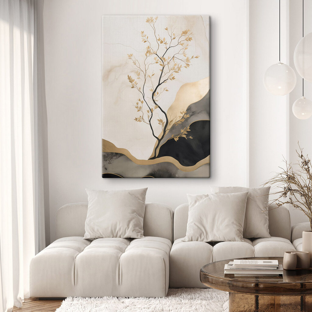 Baum zwischen schwarzen Hügeln — Interieur 2