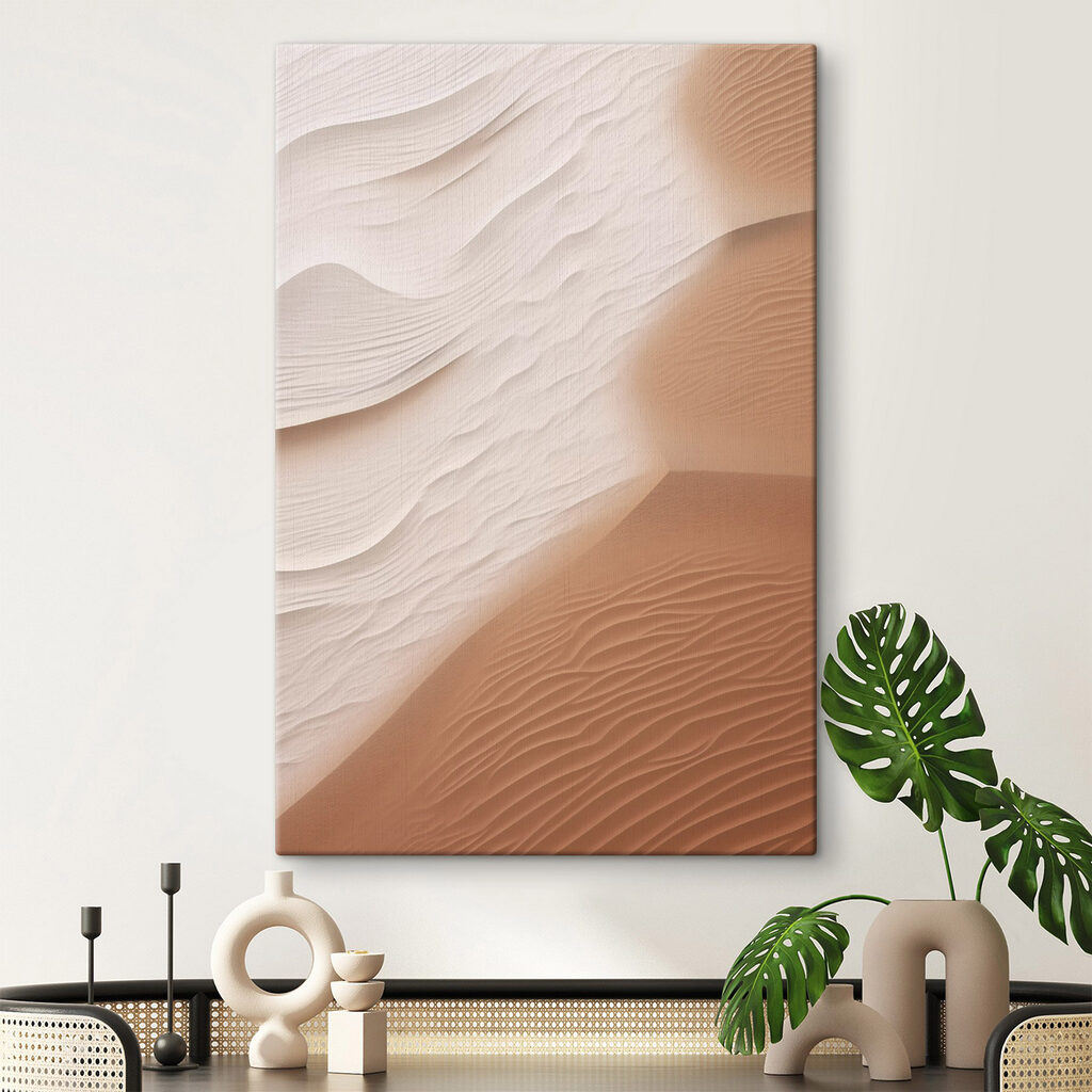 Sandfarbene Schichten mit Rillen — Interieur 1