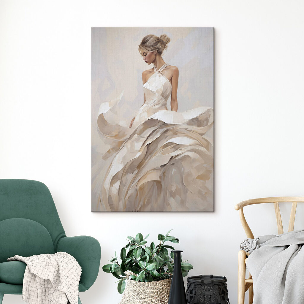 Frau im wehenden Kleid — Interieur 2