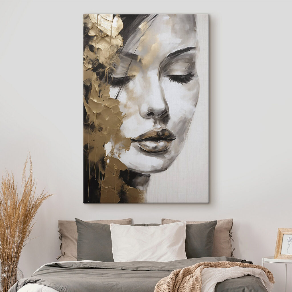 Geschlossene Augen zwischen Goldflecken — Interieur 2