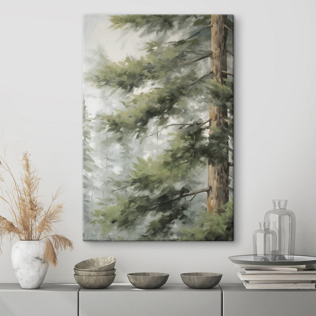 Grüne Zweige am Baumstamm — Interieur 1