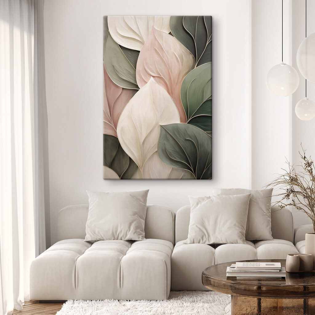 Breite Blätter in Pastell — Interieur 2