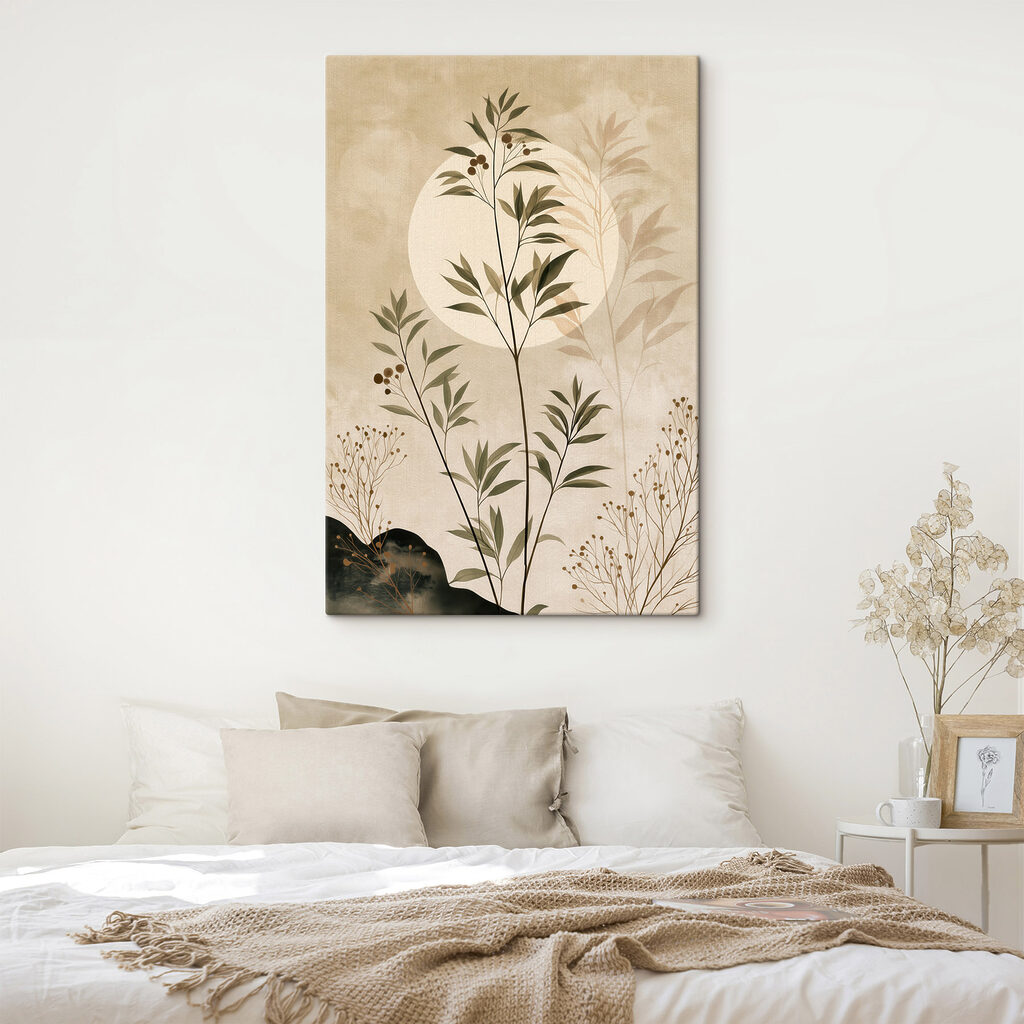 Feiner Zweig vor Lichtkreis — Interieur 1