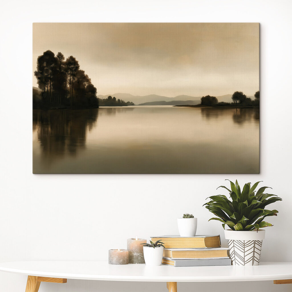 Dunkle Bäume am Spiegelwasser — Interieur 2