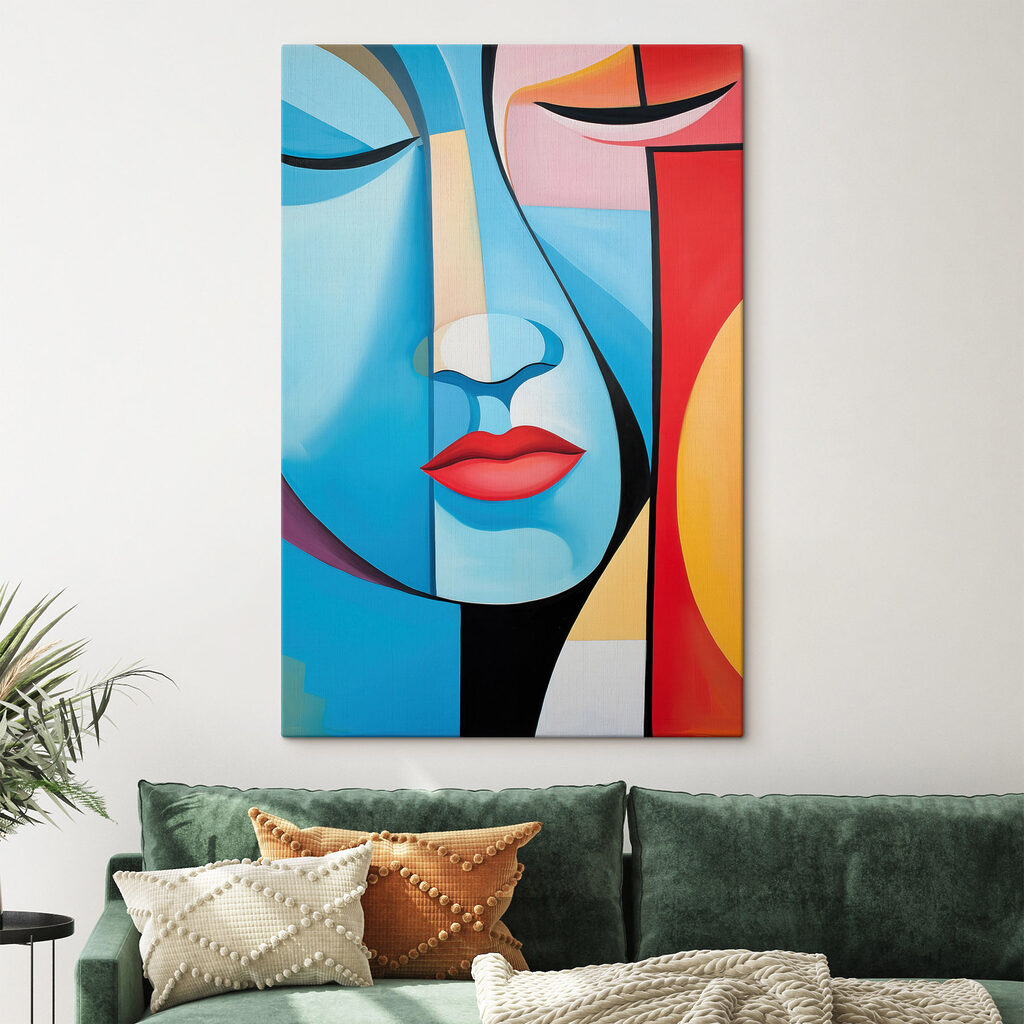 Blaues Gesicht, rote Lippen — Interieur 2