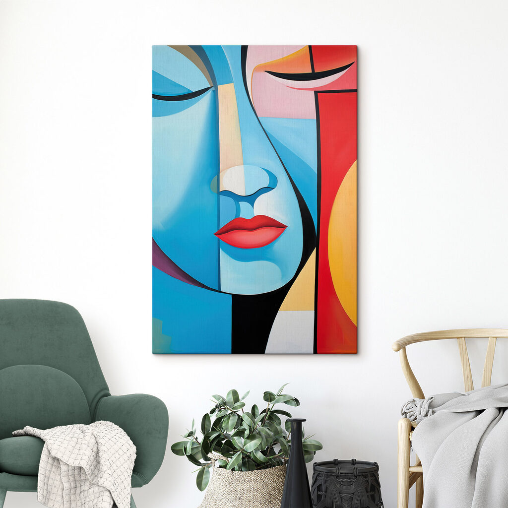 Blaues Gesicht, rote Lippen — Interieur 1