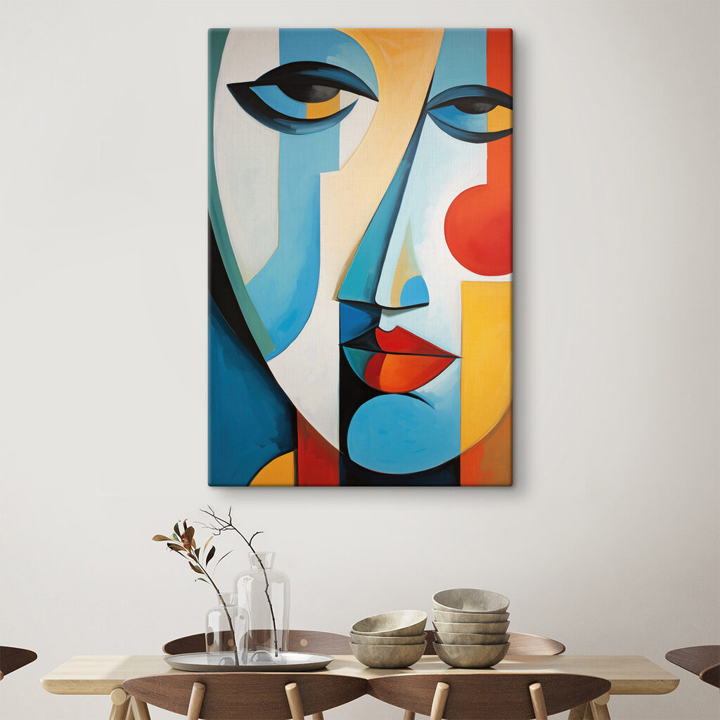 Buntes Gesicht, offene Augen — Interieur 1